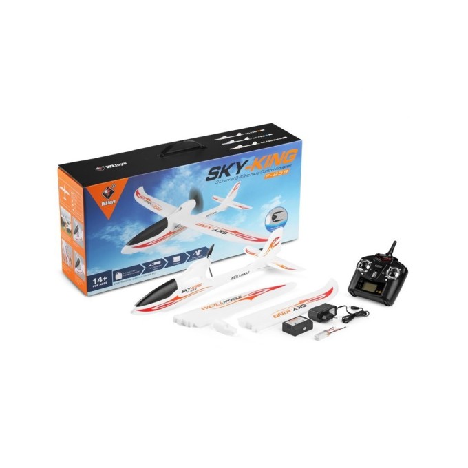 RC vliegtuig S-IDEE SKY-KING rood RC vliegtuig S-IDEE SKY-KING rood