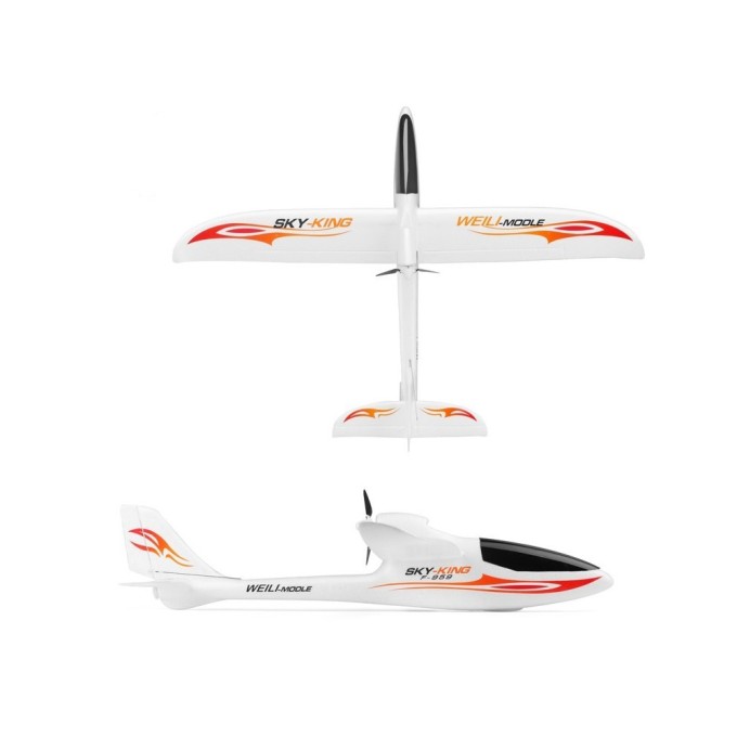 RC vliegtuig S-IDEE SKY-KING rood RC vliegtuig S-IDEE SKY-KING rood
