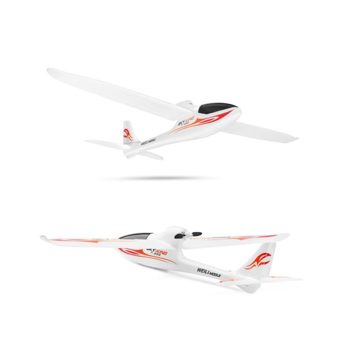RC vliegtuig S-IDEE SKY-KING rood RC vliegtuig S-IDEE SKY-KING rood